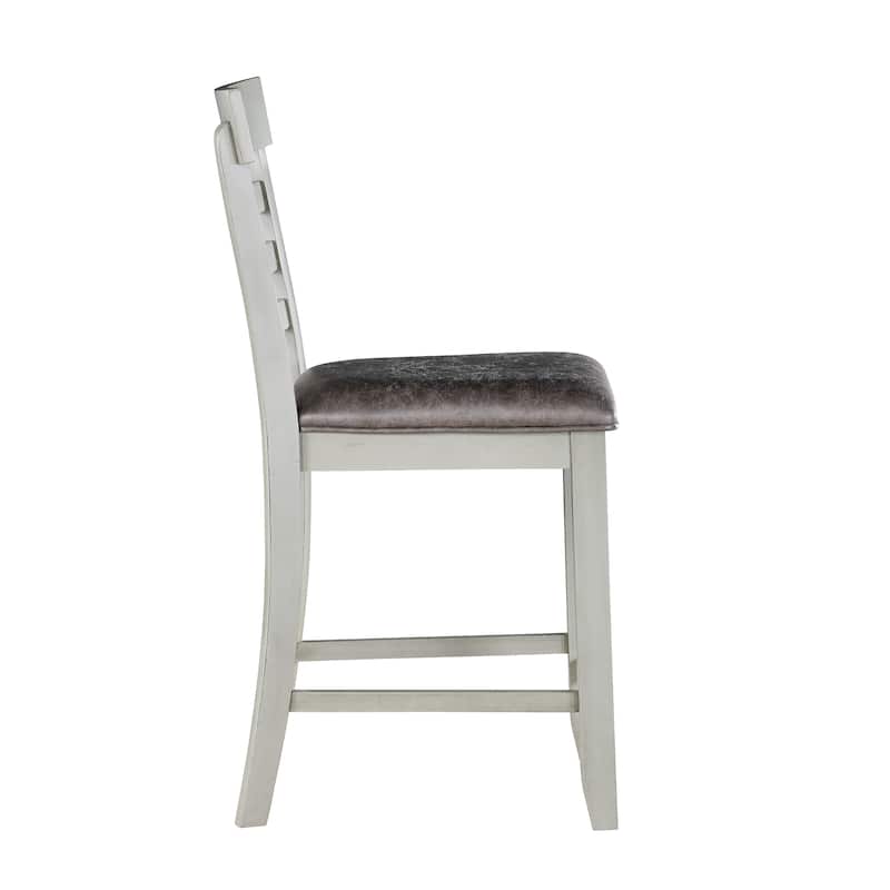 Steve Silver Hasbrook Ladder Back Farmhouse Counter Chair - Set of 2