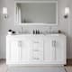 Option White / Giotto Quartz Top / Brushed Nickel