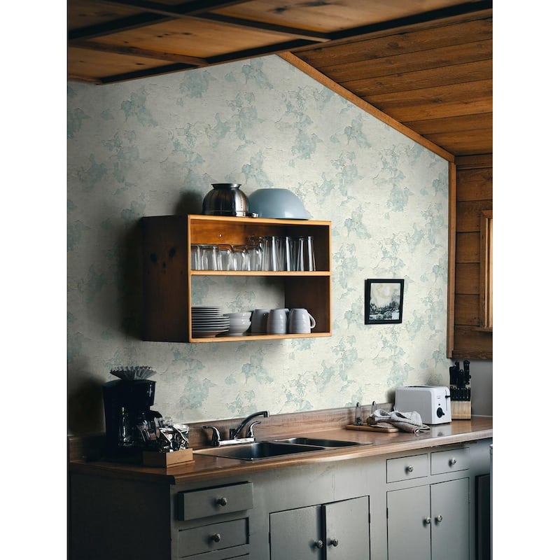 Seabrook Designs Preston Faux Aged Plaster Unpasted Wallpaper