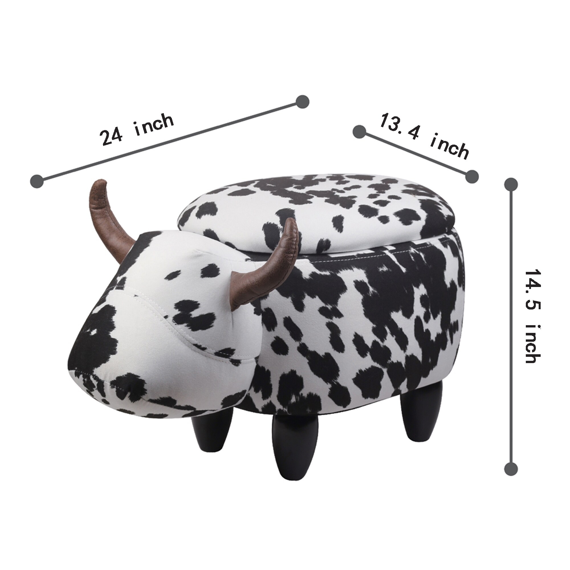 COW Footstools Ottomans Padded Cushion Pouffe Stool Rest Children Toy Gift 