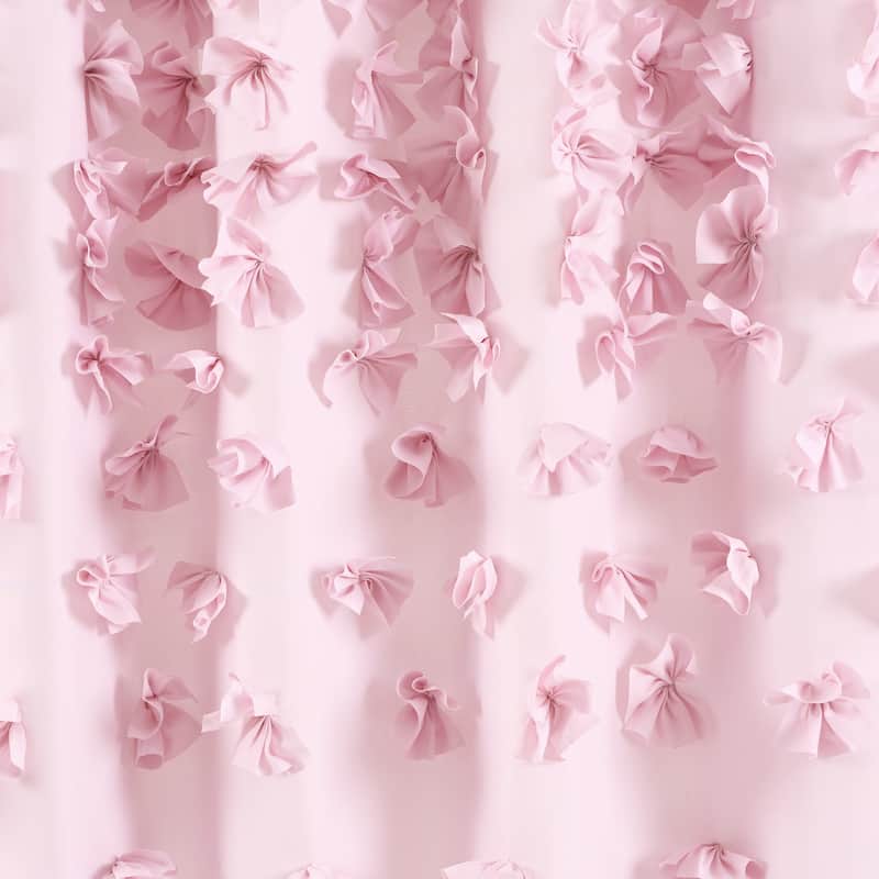 Silver Orchid Sterling Polyester Shower Curtain