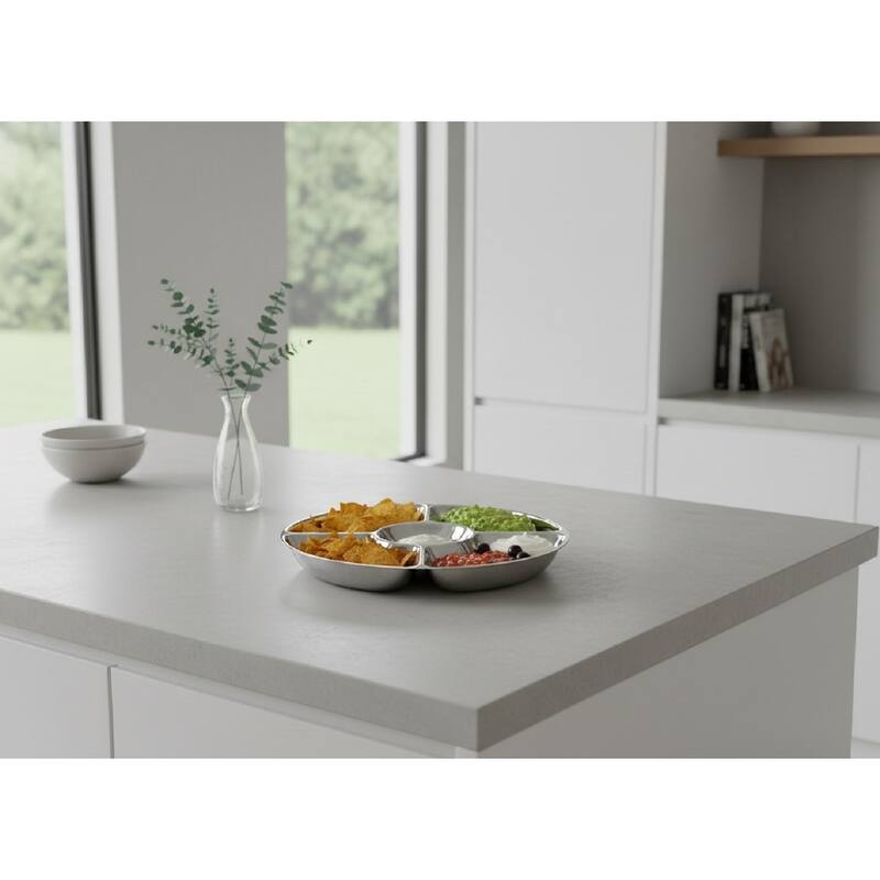 Double Wall 5 Compartment Server 15" dia.