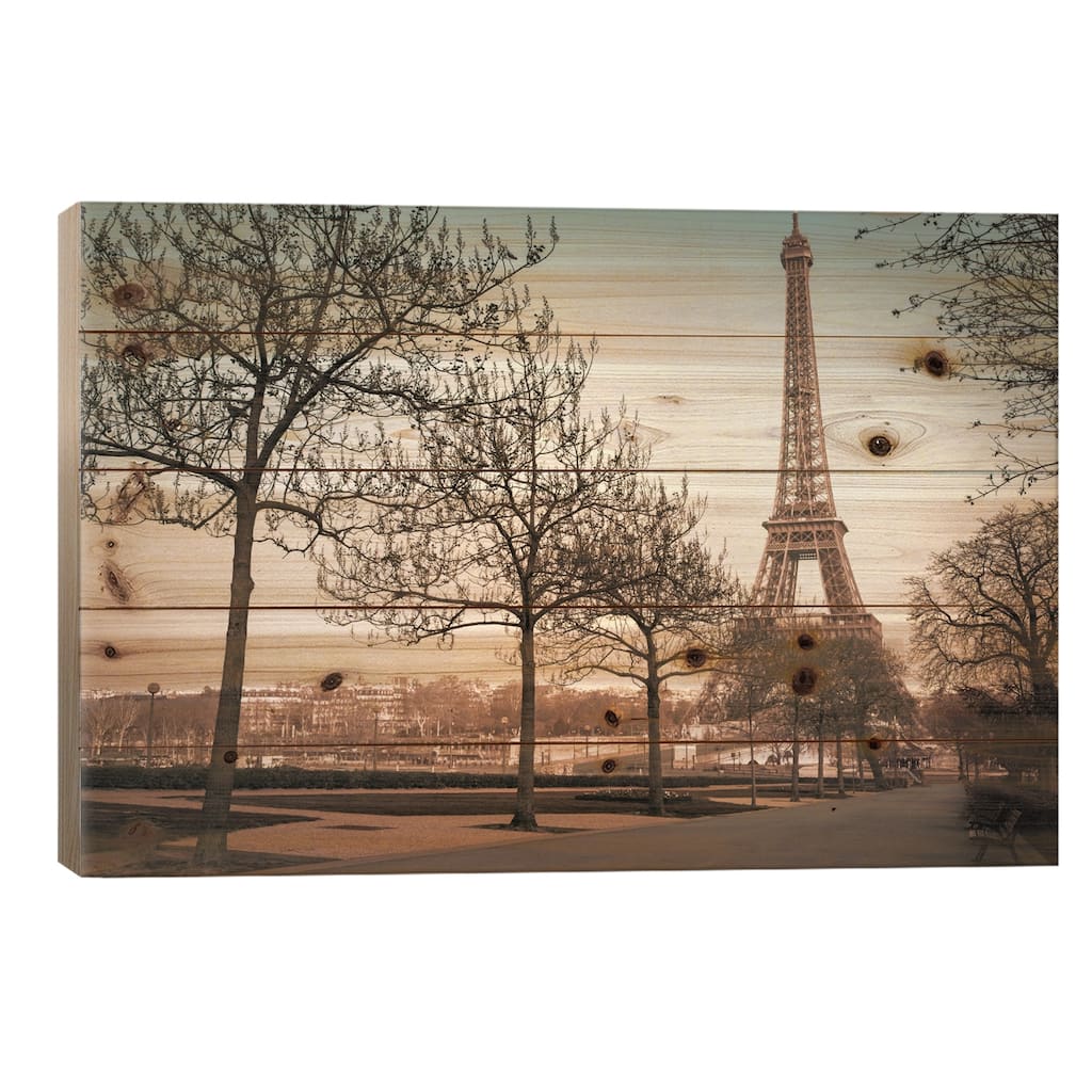 Remembering Paris Print On Wood by Assaf Frank - Multi-Color