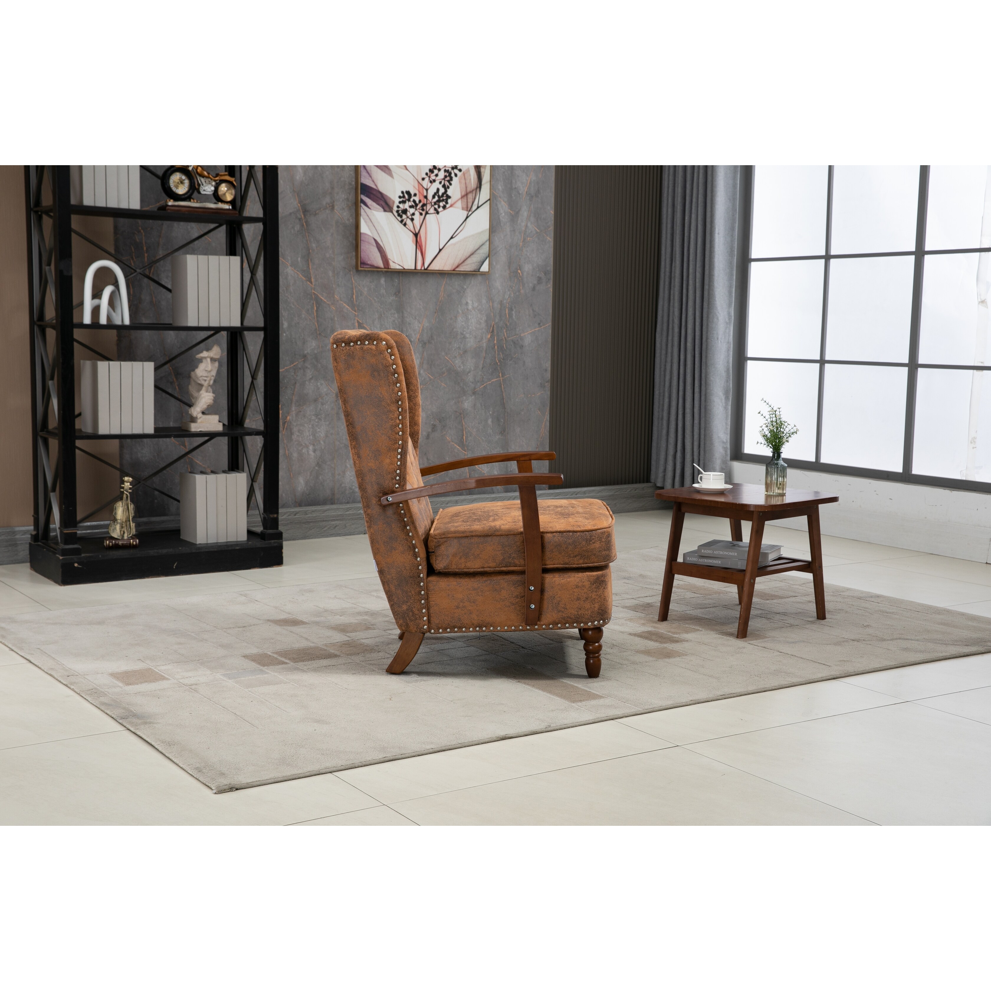 Livingroom Wingback Sofa w Removable Cushion High Back Lounge