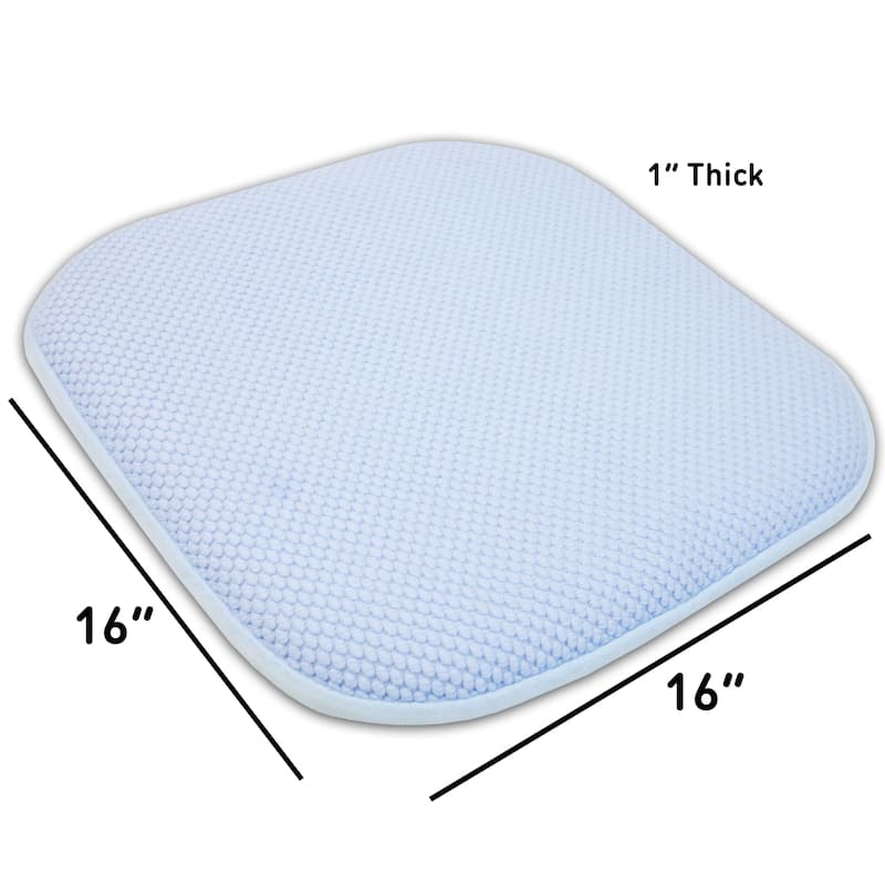 16-in. Square Non-slip Memory Foam Seat Cushions (2 OR 4) - 16 X 16