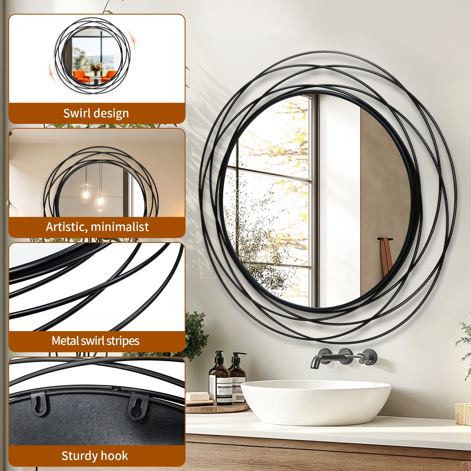 Large-Round-Wall-Mirror-Black-