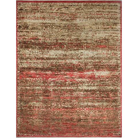 Momeni Heirlooms Modern Hand Knotted Wool Multi Area Rug - 6'6" X 8'5"