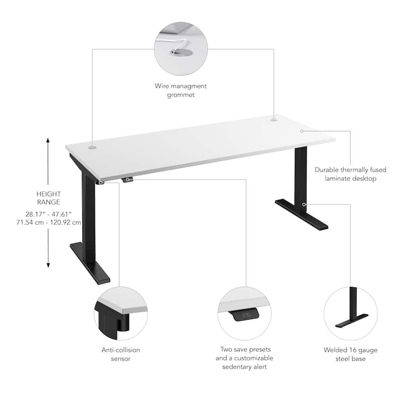 Bush Business Furniture Move 40 Series 72x30 Adjustable Standing Desk