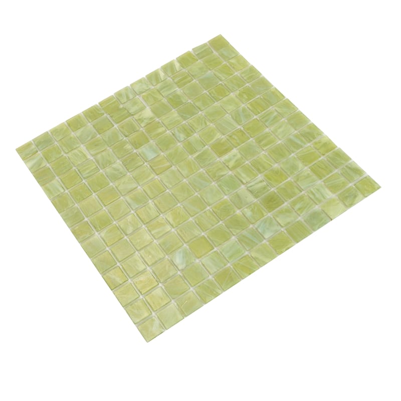 Apollo tile 12" x 12" Celestial Glossy Green Lizard Glass Tile (20 sq ft/case) - 20 Pack