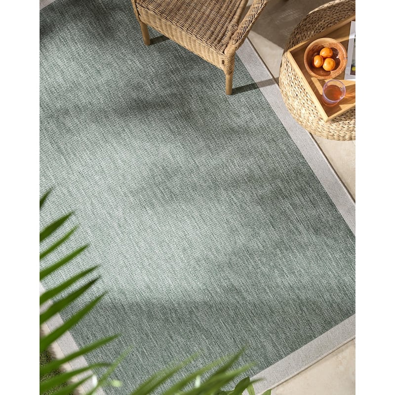 Livabliss Miami Beach Traditional Indoor/Outdoor Area Rug - 7'10" x 10' - Sage