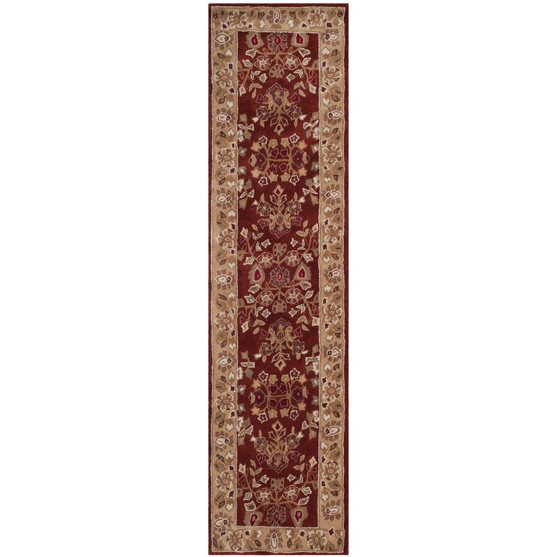SAFAVIEH Handmade Total Performance Nere Oriental Rug - 2'3" x 9' Runner - Rust/Green