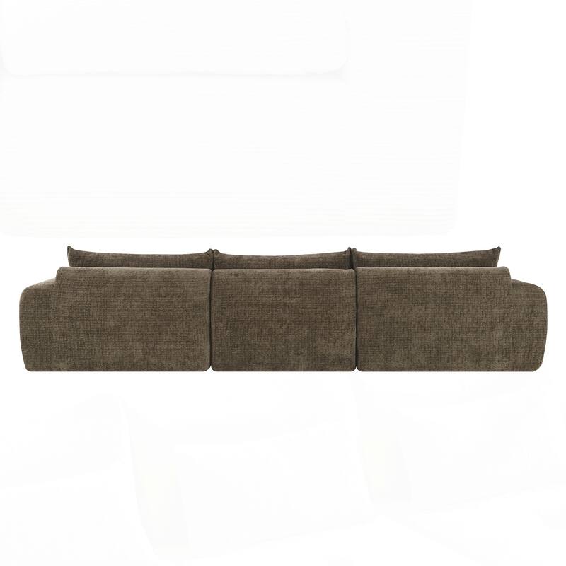 Compressed Sofa with High Density Foam, Integrated Backrest&Seat Cushion, Decorative Edging