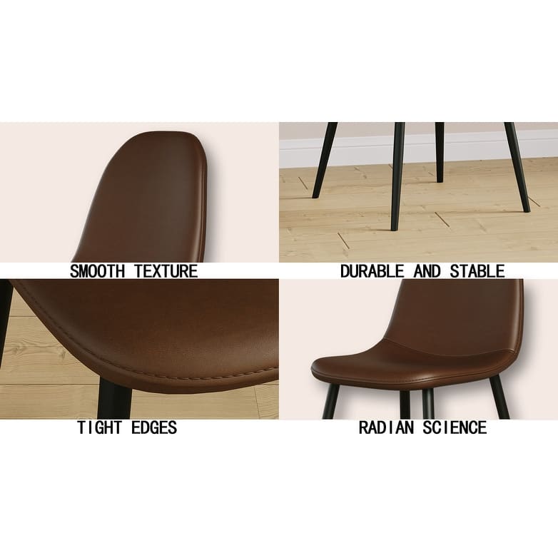 Upholstery Dining Chairs Set of 4 - Brown