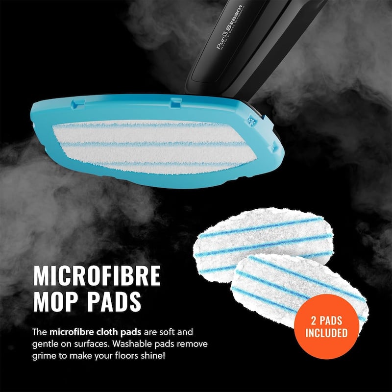 PurSteam Professional Steam Mop, Multi-Surface Floor Cleaner for Hardwood, Fast Heating, Lightweight & Chemical-Free Cleaning