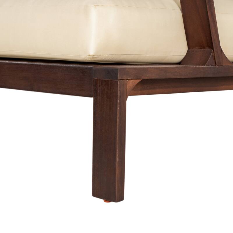 GDFStudio - Acacia Wood 27.6" Outdoor Lounge Accent Chair