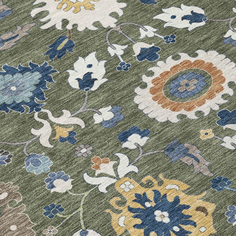 Machine Washable Indoor/ Outdoor Traditional Marci Chantille Rug