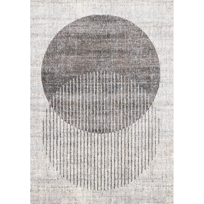 HomeRoots Geometric Modern Rectangle Area Rug - 5' X 8'