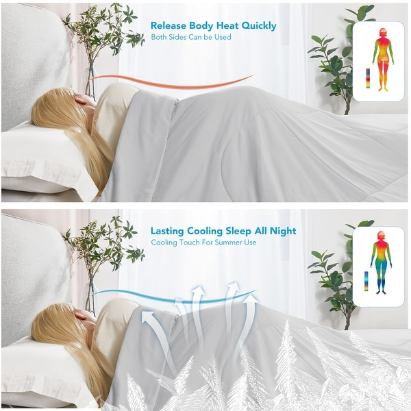 Cooling Comforter, Cold Blanket for Night Sweats 1 Piece - Bed
