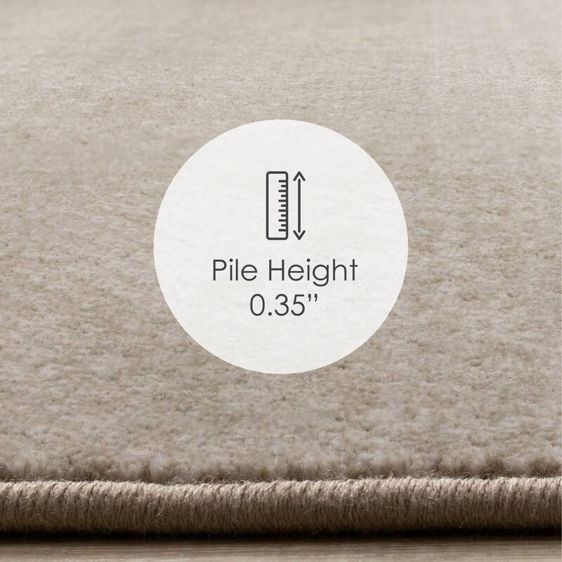 Green Taupe Striped Geometric Shapes Desne High-Traffic Rug