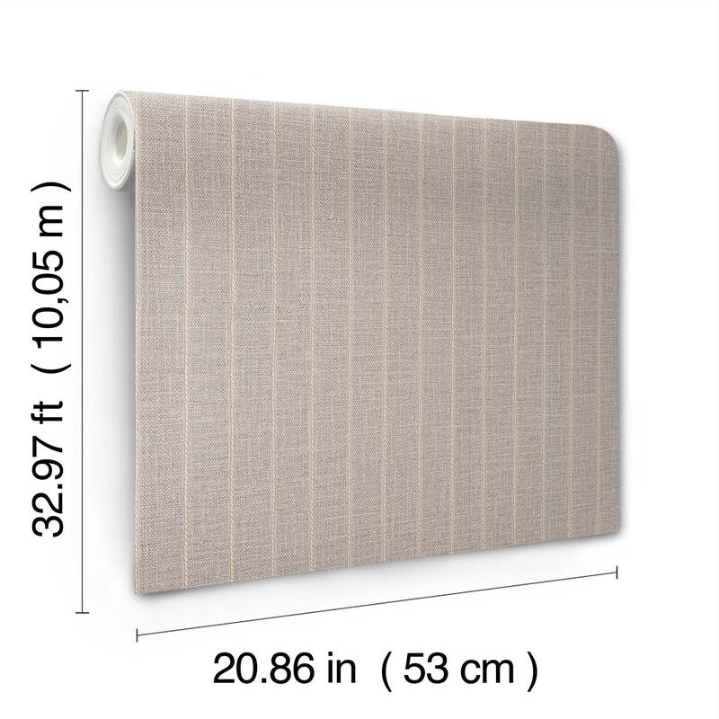 York Wallcoverings Cording Stripe Smoke Wallpaper