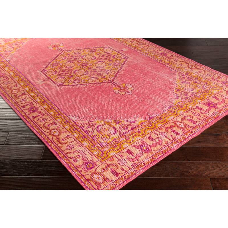 Hand-knotted Alford Boho Medallion Wool Area Rug