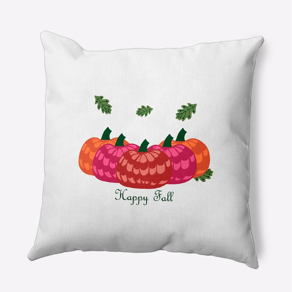Happy Fall Pumpkins Accent Pillow