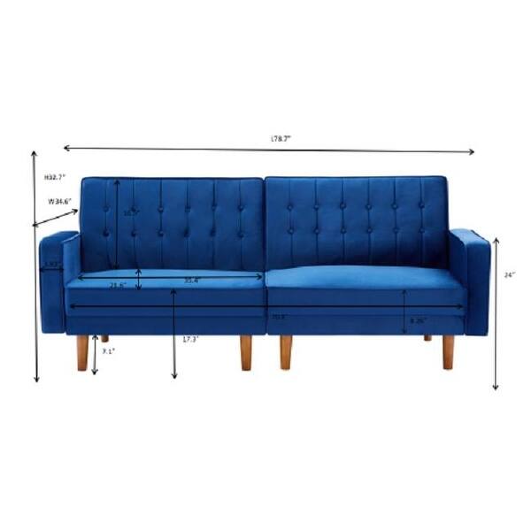 Royal blue split sofa Bed Bath & Beyond 36100001