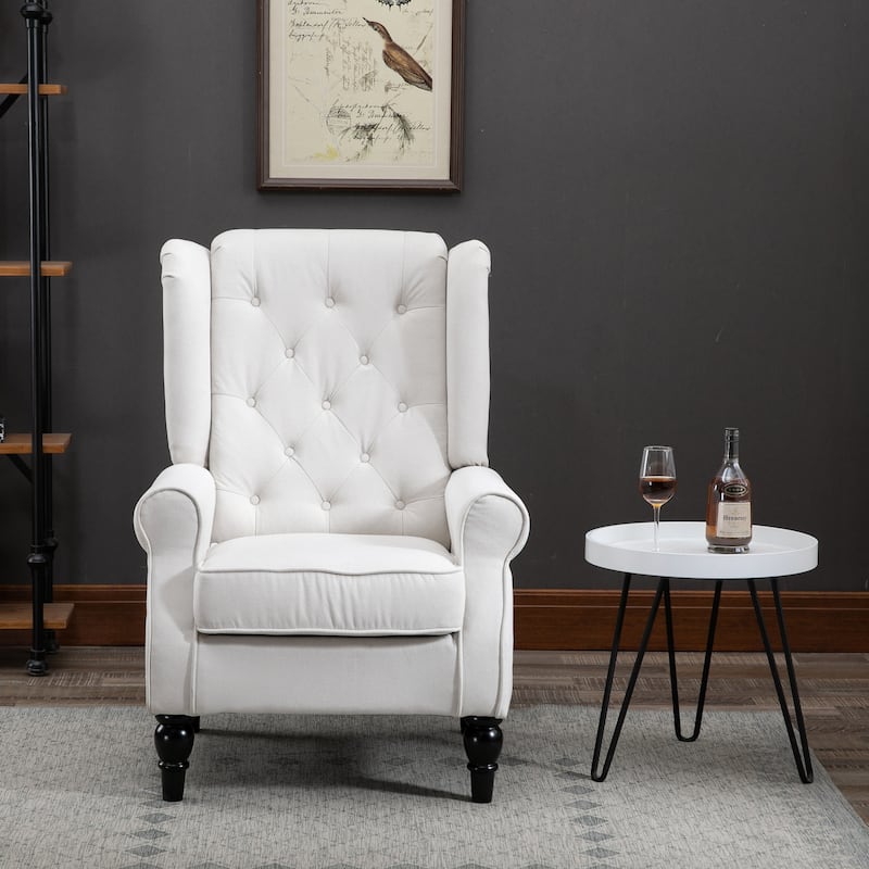 HOMCOM Copper Grove Guanta Tufted Wood Leg Accent Chair