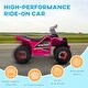 preview thumbnail 10 of 18, 6V Kids Electric ATV Quad Ride-On Toy with Forward/Backward Function, Wear-Resistant Wheels, for Toddlers Ages 18-36 Months