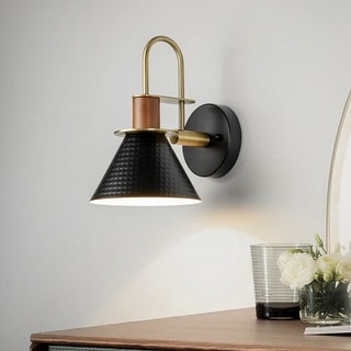 Modern 1-Light Bedroom Cone Metal Wall Sconce