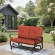 preview thumbnail 33 of 38, Nista 2 Person Outdoor Patio Glider Garden Bench Rocker Chair by Havenside Home