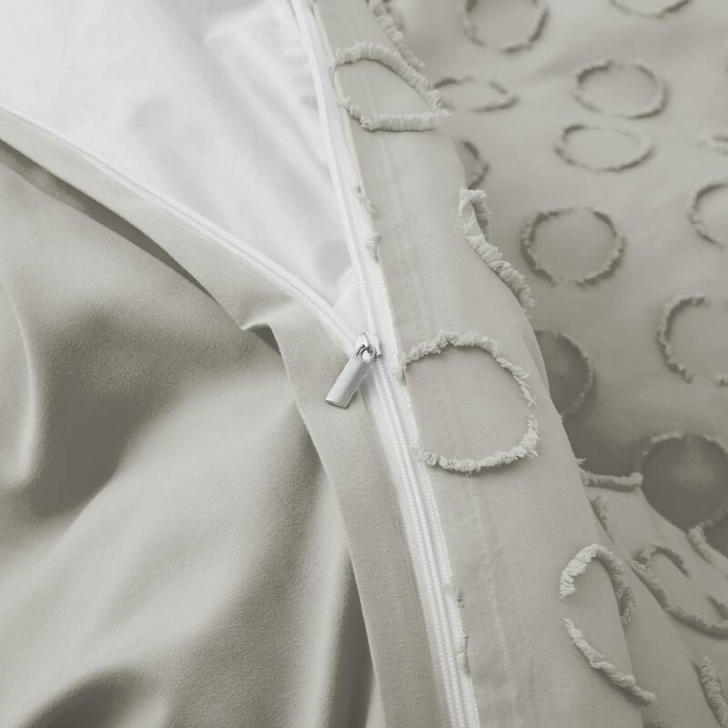 Circle Clipped Jacquard Duvet Cover Set