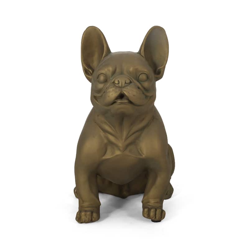 Delamore Outdoor French Bulldog Garden Statue by Christopher Knight Home