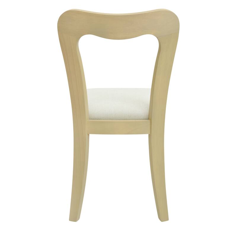 Dining Chairs Set of 2, Fabric Upholstered Dining Room Chairs Kitchen Side Chairs with Padded Seat and Open Back