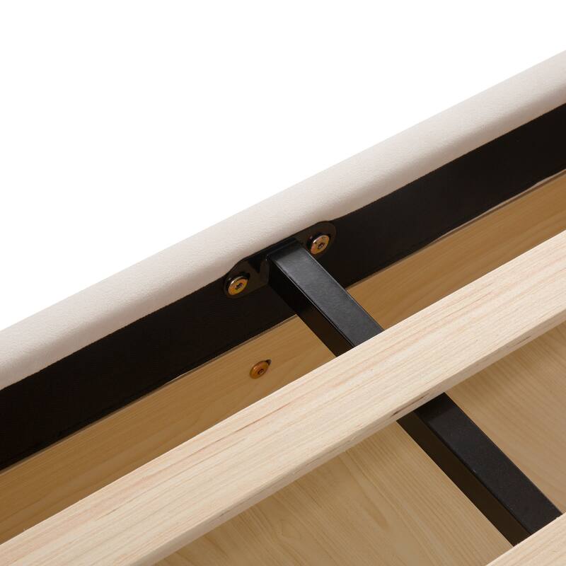 Storage Bed Velvet Upholstered Platform Bed with a Big Drawer
