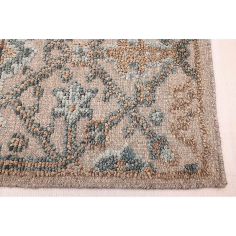ECARPETGALLERY Hand-knotted Tangier Taupe Wool Rug - 5'6 x 7'6