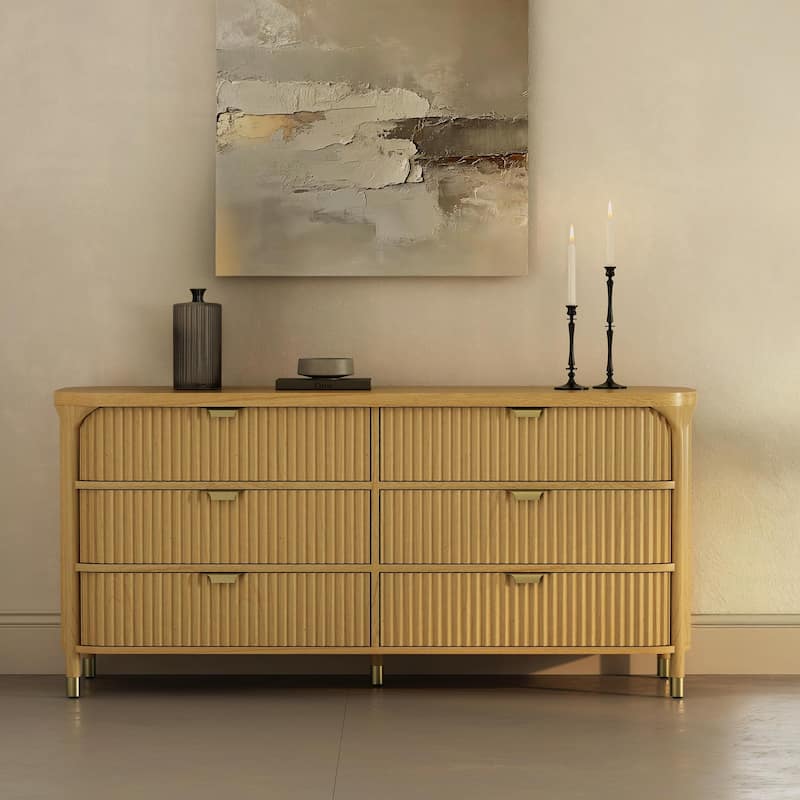 Manhattan Comfort Park 68 Inch Dresser - Natural