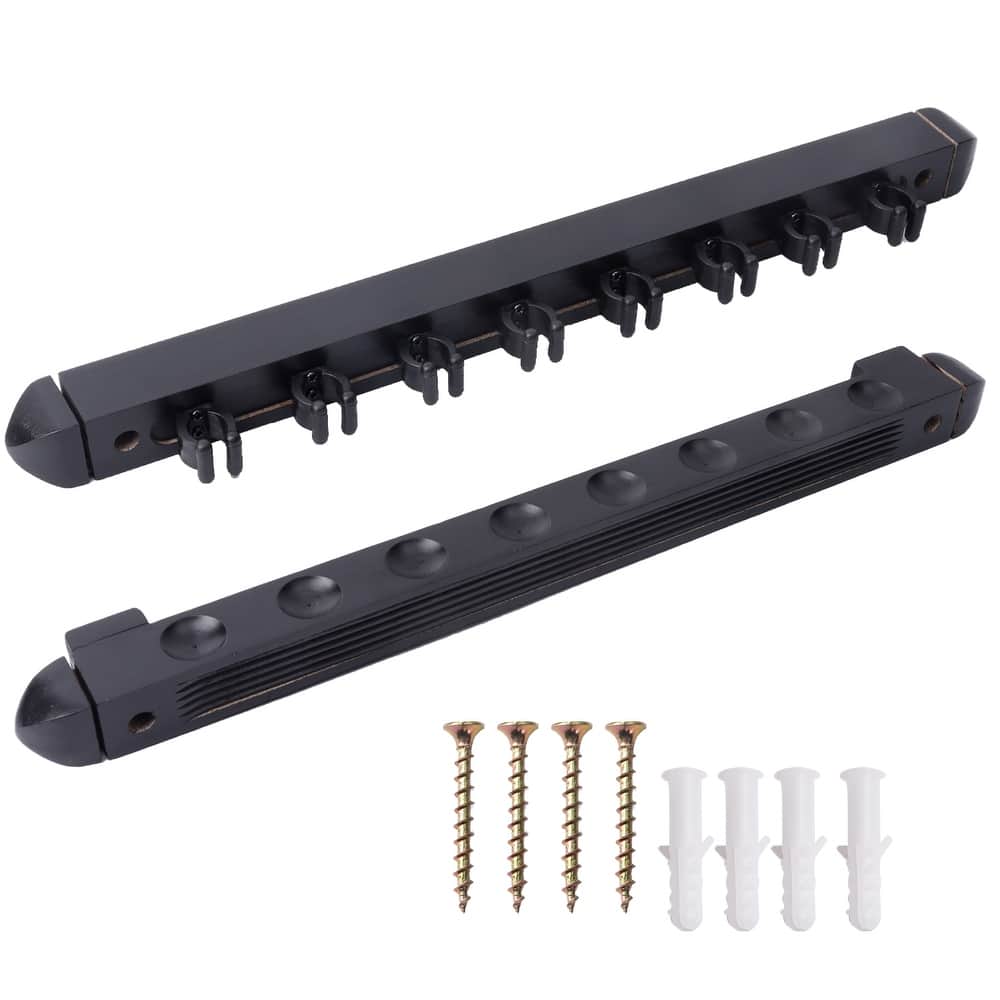 GSE™ 8-Pool Cue Wall Mounting Billiard Cue Rack, 2-Piece Hanging Wall Mounted Pool Cue Stick Holder