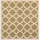 preview thumbnail 26 of 132, SAFAVIEH Courtyard Dorthey Indoor/ Outdoor Waterproof Patio Backyard Rug 7'10" x 7'10" Square - Green/Beige