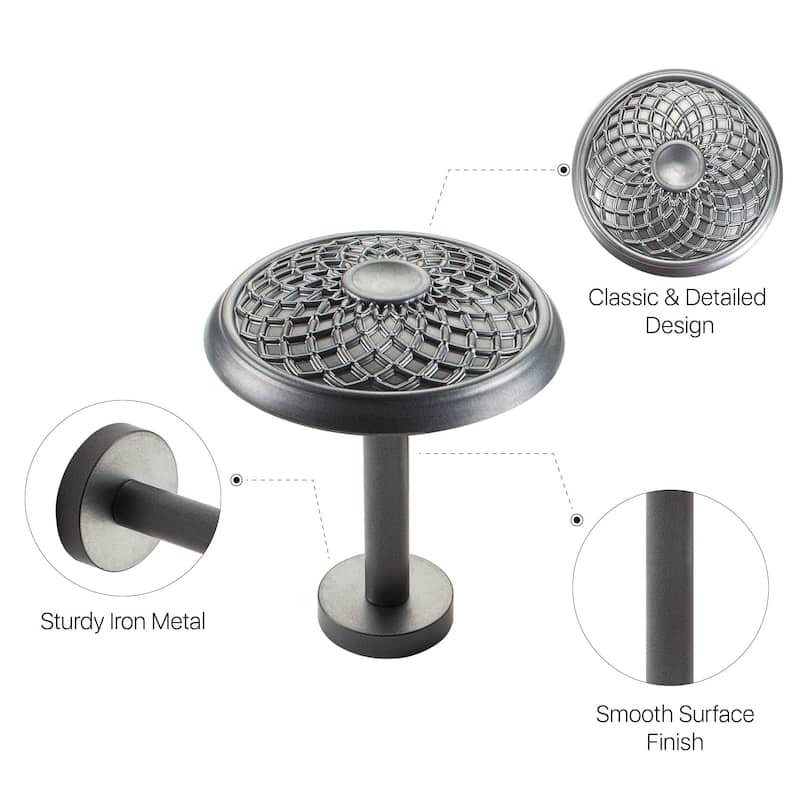 Deco Window 2 Pcs Curtain Holdback Wall Mounted Metal Drapery Disc Hook for Curtains, Sheer, and Blackout Panels. - 4.75"