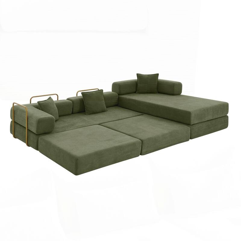 Modular Sectional Sofa with L-Shape Chaise, Boneless Cloud Couch with Deep Seat