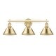 preview thumbnail 2 of 0, Yep by Golden Lighting Orwell 3-light Vanity in Brushed Champagne Brass - Gold