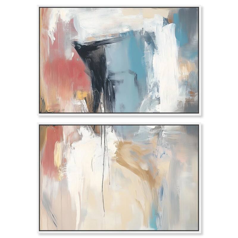 Sanctuary IV Canvas Set of 2 by Art Remedy - 15" x 10" - White