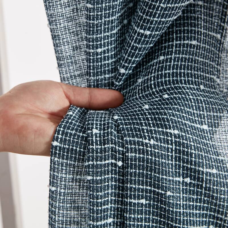 HLC.ME Emily Faux Linen Semi Sheer Light Filtering Transparent Grommet Lightweight Window Curtains Drapery Panels, 2 Panels
