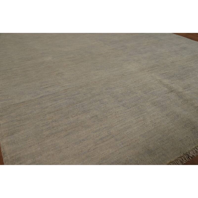 Gabbeh Modern Area Rug Handmade Green Oriental Wool Carpet - 5'7" x 8'0"