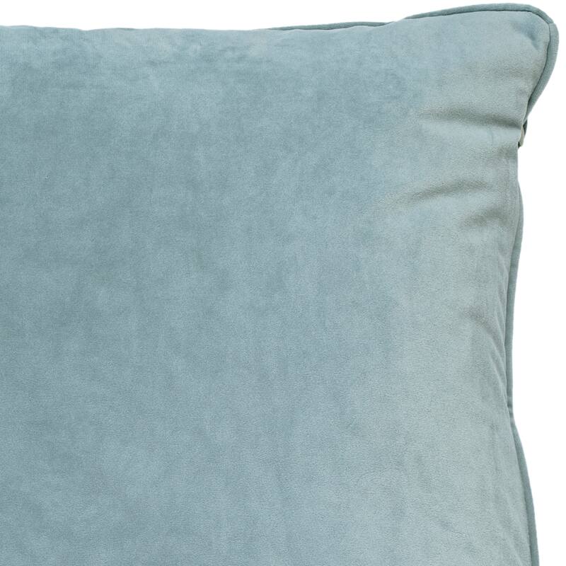Sonora Plush Velvet 20x20 Square Throw Pillow, Sky Blue