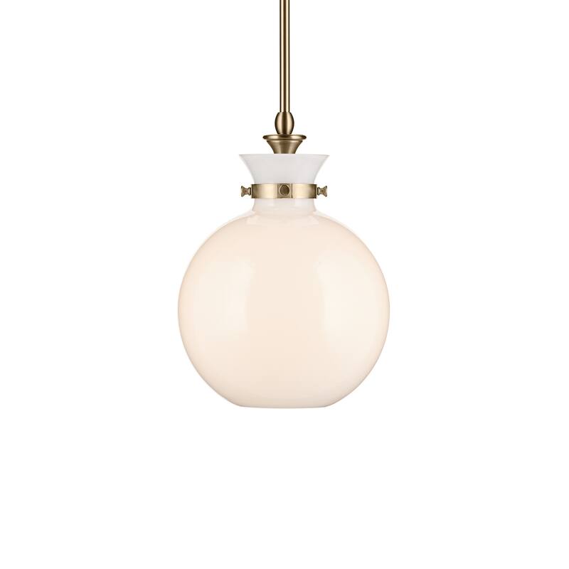 Kichler Lighting Laria 10.25 Inch 1 Light Pendant with Opal Glass in Champagne Bronze