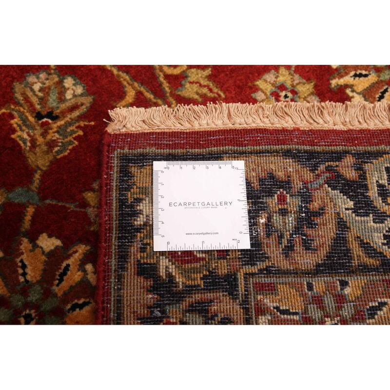 ECARPETGALLERY Hand-knotted Mirzapur Dark Red Wool Rug - 2'4 x 7'10
