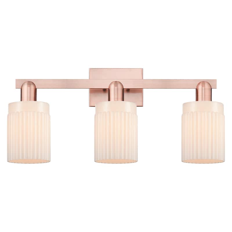 Innovations Lighting 716-3W-11-24 Hadley Vanity Hadley 3 Light 24" - Antique Copper / Matte White