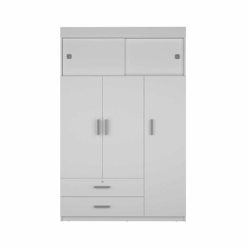 HomeRoots 47" White Two Drawer Combo Dresser